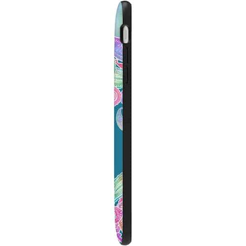 strongfit designers case for apple iphone 7 plus and 8 plus - rainbow paisley rain on blue strongfit designers case for apple iphone 7 plus and 8 plus - rainbow paisley rain on blue