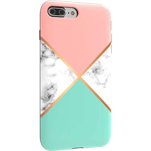 strongfit designers case for apple iphone 7 plus and 8 plus - marble iii 022