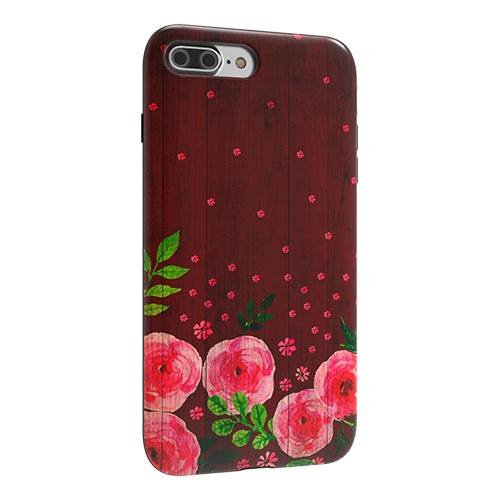 strongfit designers series case for apple iphone 7 plus and 8 plus - pink wood