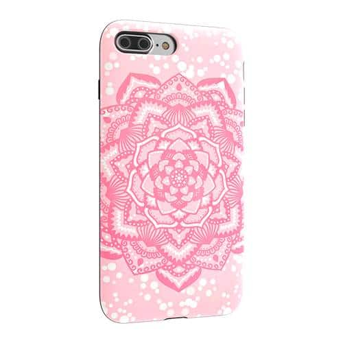 strongfit designers case for apple iphone 7 plus and 8 plus - pink flower mandala strongfit designers case for apple iphone 7 plus and 8 plus - pink flower mandala