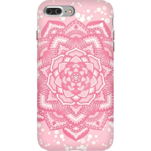 strongfit designers case for apple iphone 7 plus and 8 plus - pink flower mandala strongfit designers case for apple iphone 7 plus and 8 plus - pink flower mandala