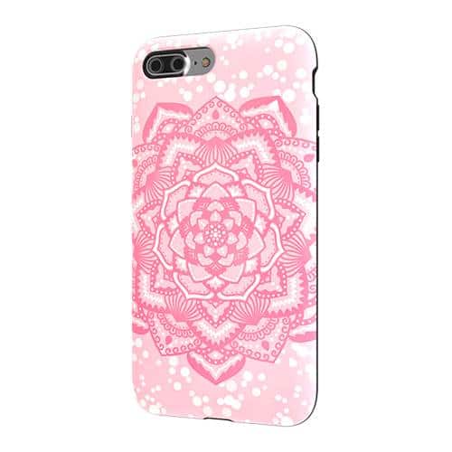 strongfit designers case for apple iphone 7 plus and 8 plus - pink flower mandala strongfit designers case for apple iphone 7 plus and 8 plus - pink flower mandala