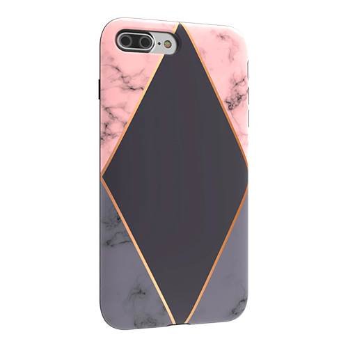 strongfit designers series case for apple iphone 7 plus and 8 plus - marble geometry 018