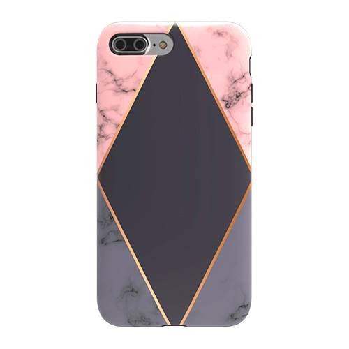 strongfit designers series case for apple iphone 7 plus and 8 plus - marble geometry 018