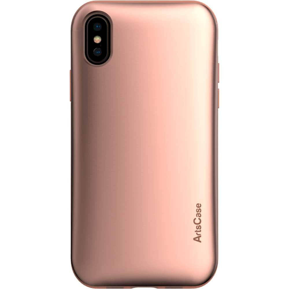 strongfit case for apple iphone x and xs - rose gold / rose