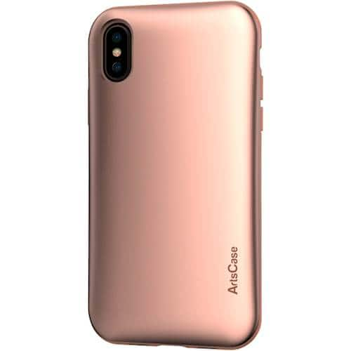 strongfit case for apple iphone x and xs - rose gold / rose