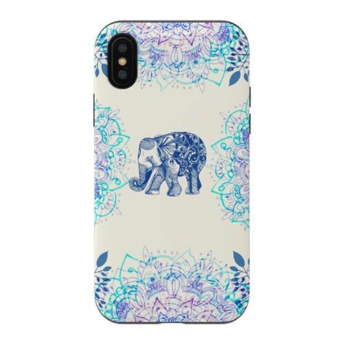 strongfit designers case for apple iphone x and xs - pretty little elephant