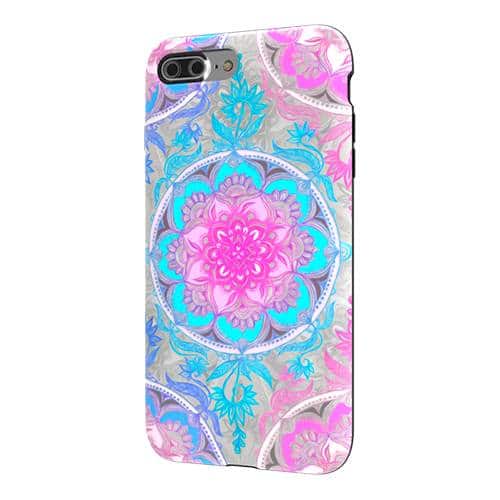 strongfit designers case for apple iphone 7 plus and 8 plus - pink, purple and turquoise super boho medallions strongfit designers case for apple iphone 7 plus and 8 plus - pink, purple and turquoise super boho medallions