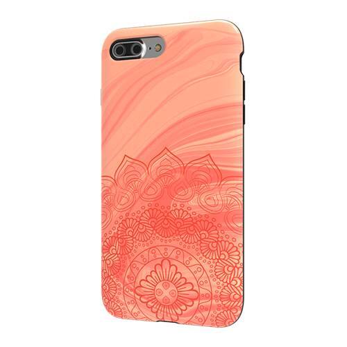 strongfit designers case for apple iphone 7 plus and 8 plus - mandala in orange marble strongfit designers case for apple iphone 7 plus and 8 plus - mandala in orange marble