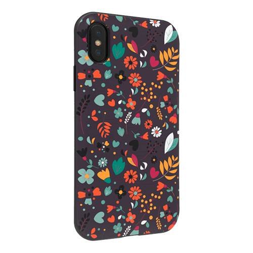 strongfit designers case for apple iphone x and xs - bohemian floral dark