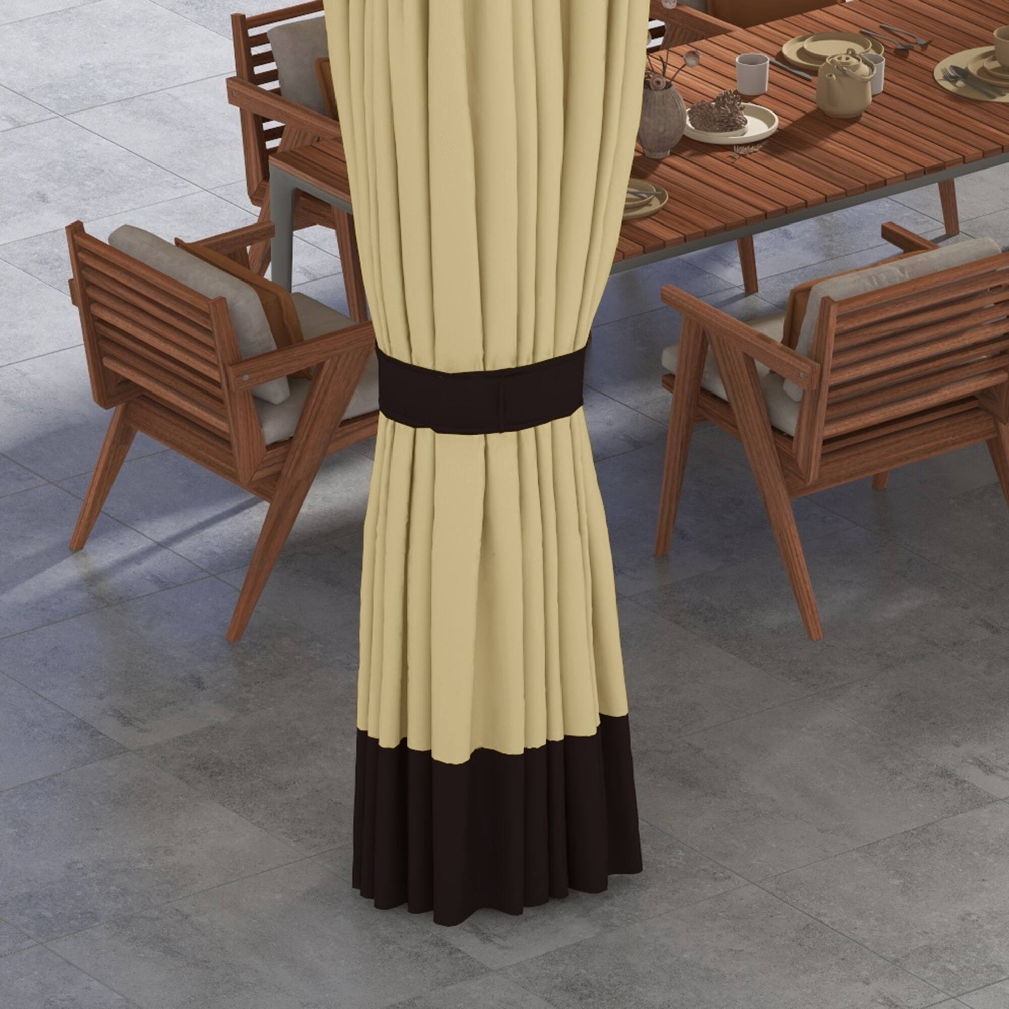 Alt View 8. Outsunny - 10' x 12' Patio Gazebo, Double Roof Outdoor Gazebo Canopy Shelter with Netting and Curtains - Beige.