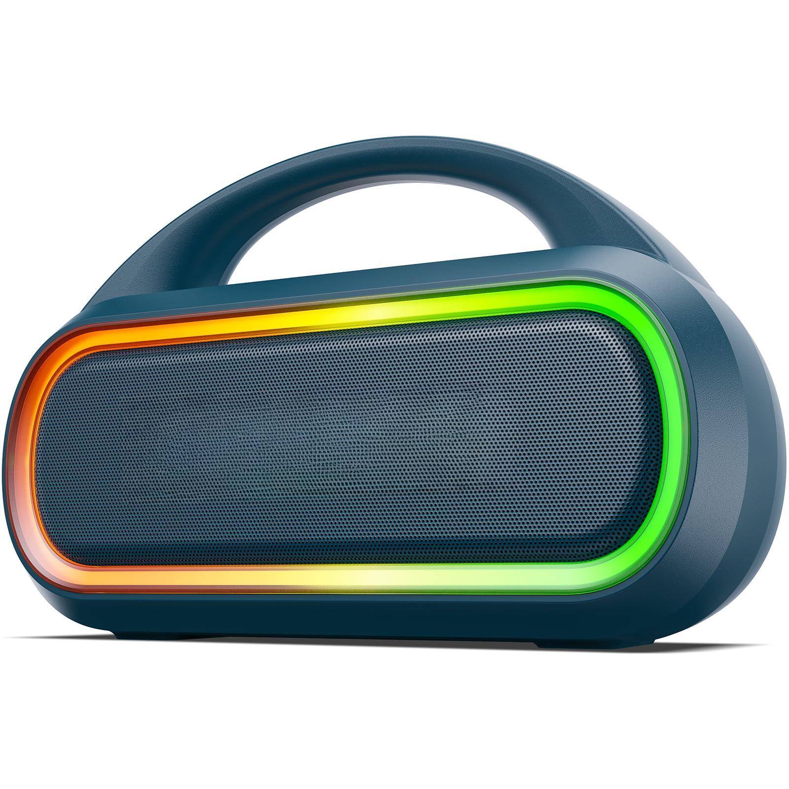 Left. Pacoar Cade - Light Ipx7 Waterproof Portable Wireless With 30w (peak) Loud Stereo Sound 100ft Range Multi-colors Rhythm Lights Tws - Red.