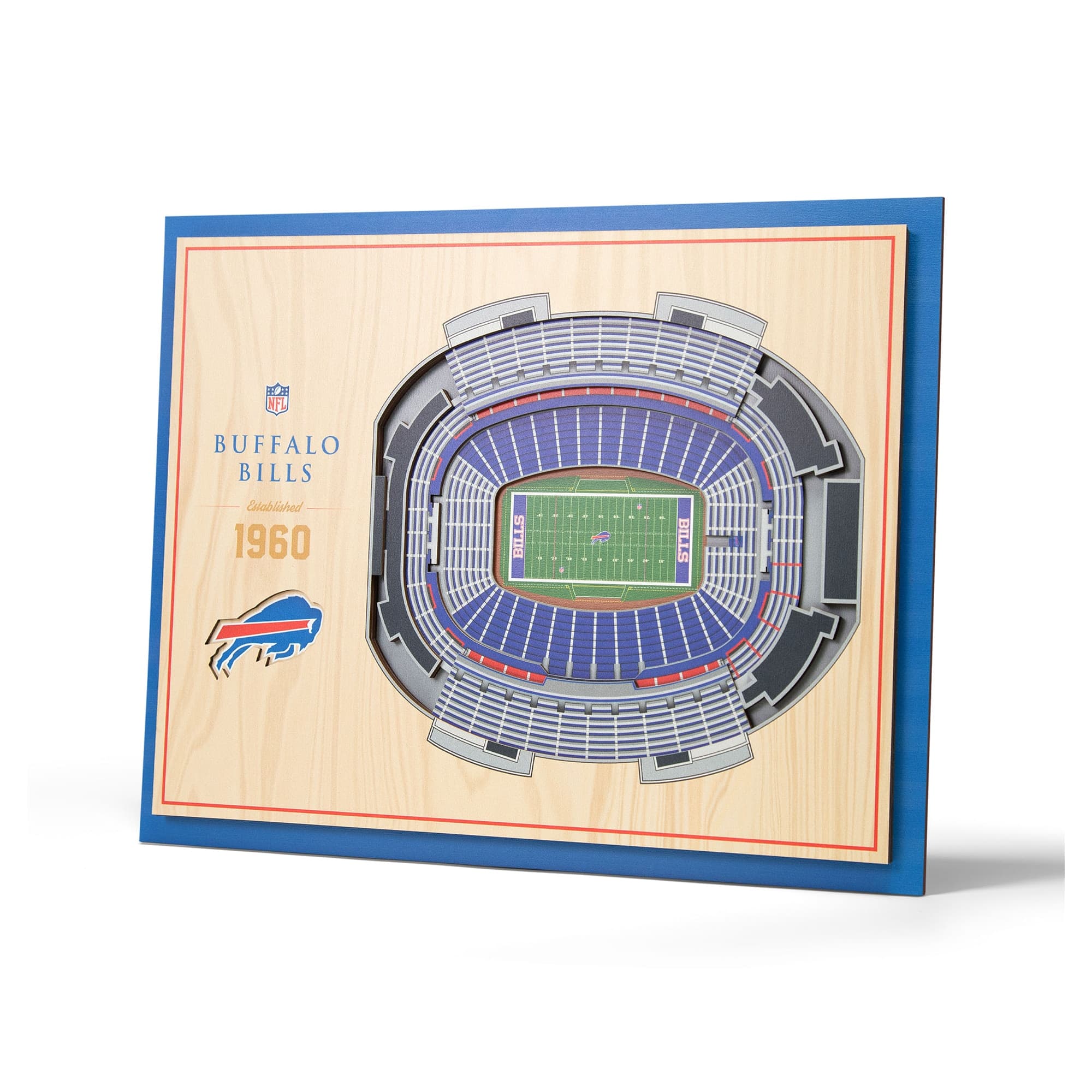 YouTheFan - Buffalo Bills 17'' x 13'' 5-Layer StadiumViews 3D Wall Art - Brown