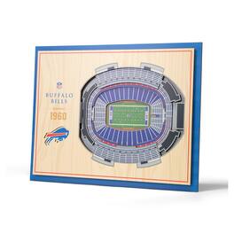 YouTheFan - Buffalo Bills 17'' x 13'' 5-Layer StadiumViews 3D Wall Art - Brown