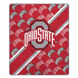 Pegasus - Ohio State Buckeyes 60" x 70" Diagonal Lined Wordmark Ultra Soft Blanket - Multicolor