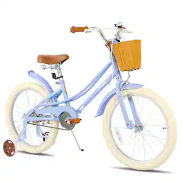 JOYSTAR - Fantasy 20 Inch Kids Bike with Training Wheels & Kickstand, Kid's Bike for 7-13 Years Old Boys Girls - Purple