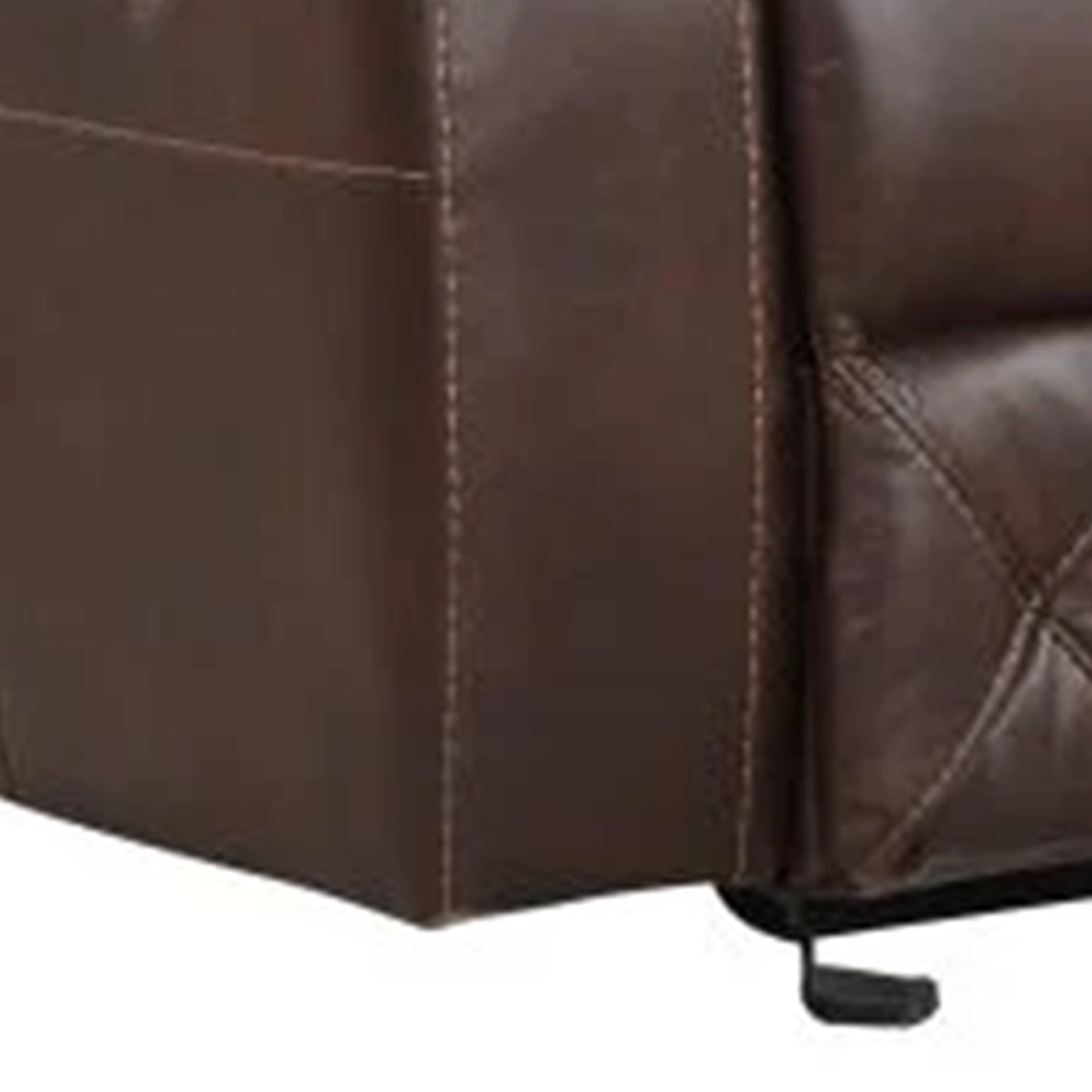 Alt View 3. Manhattan Lane - Kesy Manual Glider Recliner Chair, Pillow Top Arms - Brown.