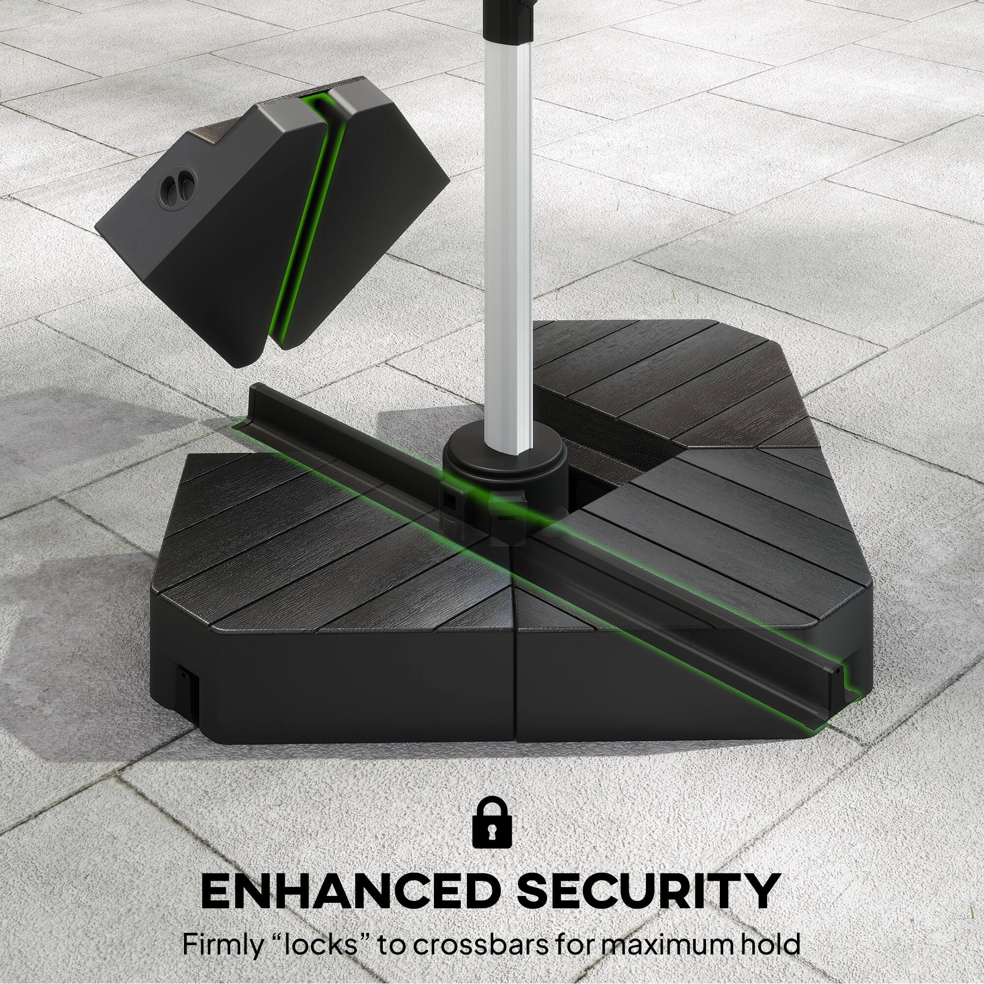 ENHANCED SECURITY
Firmly "locks" to crossbars for maximum hold