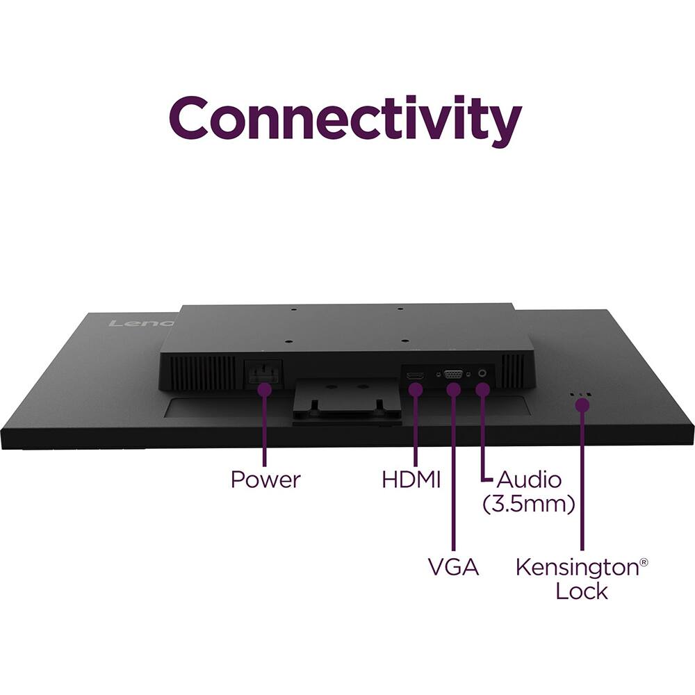 Connectivity

- Power
- HDMI
- Audio (3.5mm)
- VGA
- Kensington® Lock