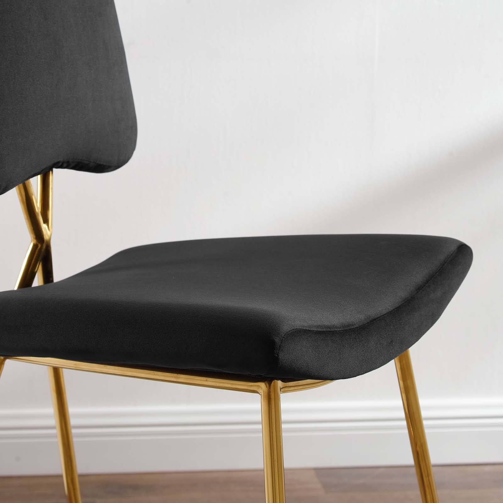 Back. Modway - Ponder Performance Velvet Counter Stool by Modway - Black.