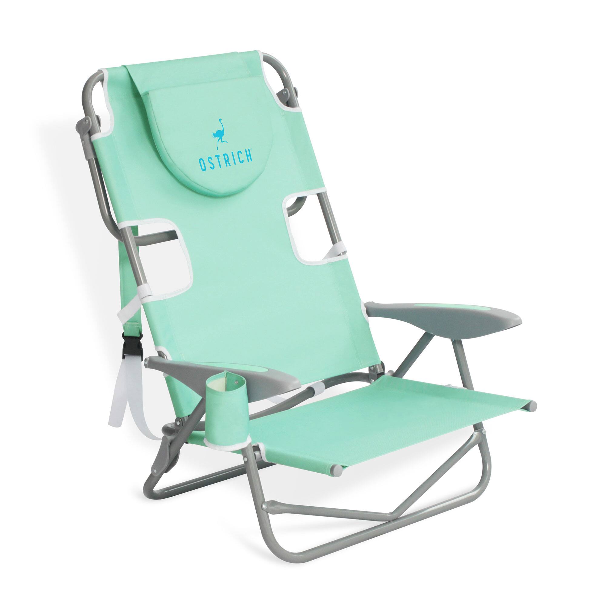 Ostrich - On-Your-Back Outdoor Reclining Beach Lounge Pool Camping Chair - Teal price history on PriceWatchPro