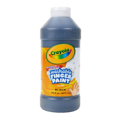 Crayola Washability - you can trust! Washable Finger Paint Nontoxic Black 16 fl oz. (473 mL)