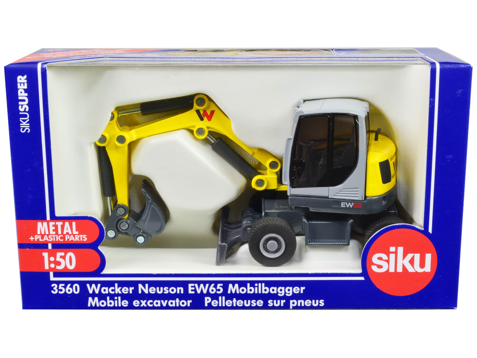 Wacker Neuson EW65 Mobile Excavator Yellow and Gray 1/50 Diecast Model by Siku price history on PriceWatchPro