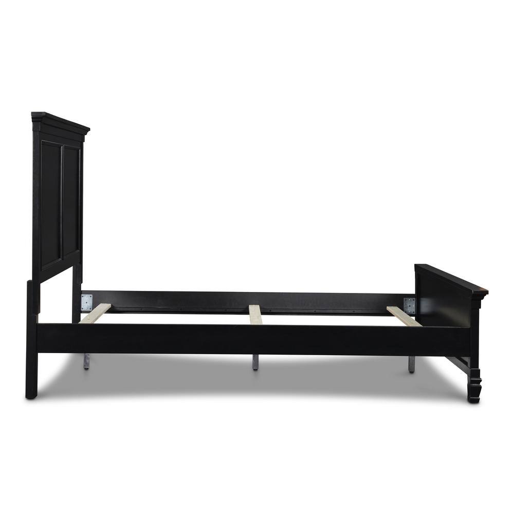 Back. New Classic Furniture - Furniture Tamarack Contemporary Solid Wood 4/6 Full Bed in Black - Black.