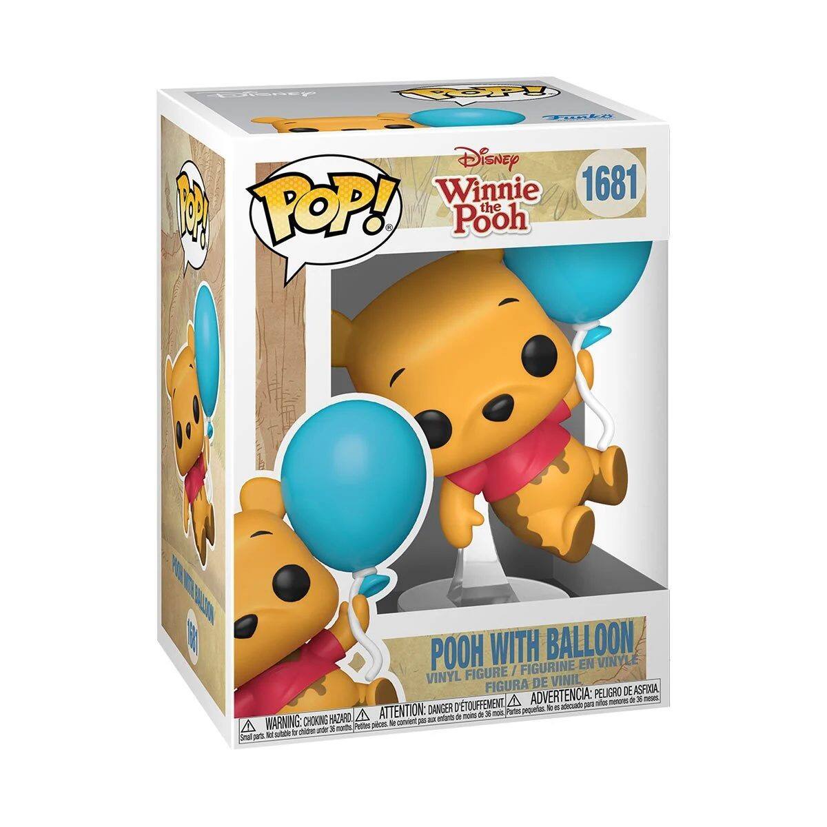 Disney Winnie the Pooh  
POP!  
1681  
Pooh with Balloon  
Vinyl Figure / Figurine en Vinyle / Figura de Vinil  
Warning: Choking Hazard - Small parts. Not for children under 3 years.  
Advertencia: Peligro de asfixia - Piezas pequeñas. No es adecuado para niños menores de 3 años.