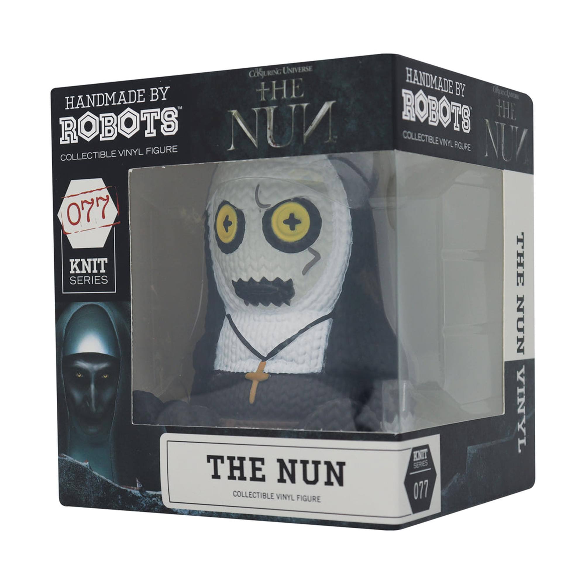 CORJURING UNIVERSE BY THE HANDMADE BY HANDMADE ROBOTS THE ROBOTS NUV COLLECTIBLE VINYL NUZ FIGURE FIGURE COLLECTIBLE VINYL 07Y + KNIT SERIES THE NUN VINYL KNIT THE SERIES NUN COLLECTIBLE VINYL FIGURE 077