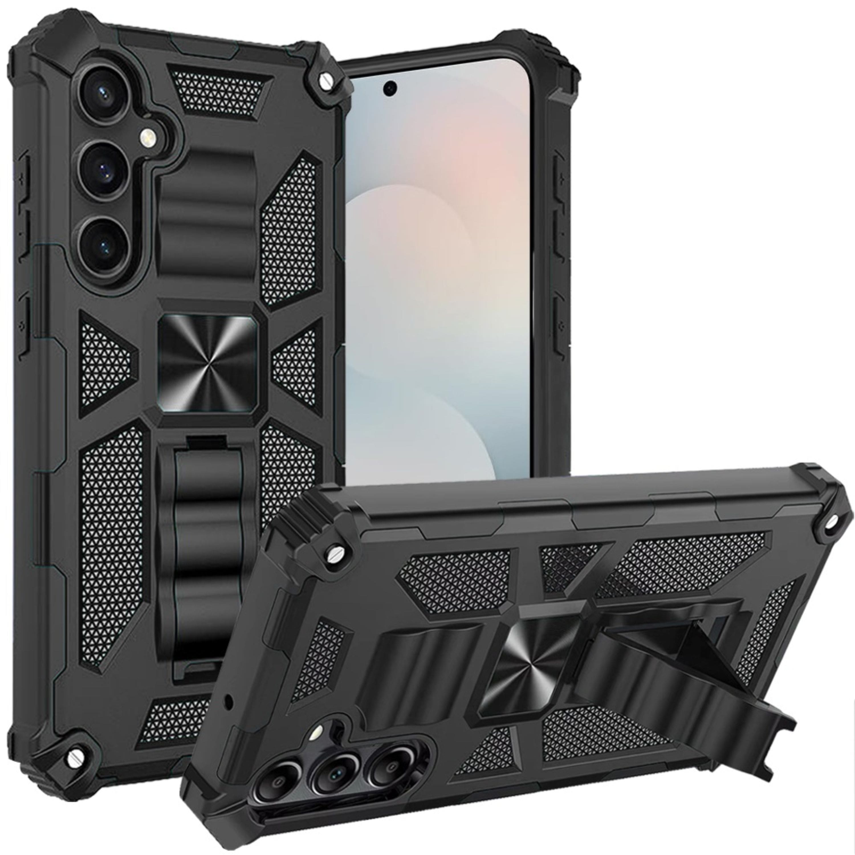 Kitcheniva - Shockproof With Stand and Metal Plate Plus Tempered Glass For Samsung S26 - Black price history on PriceWatchPro
