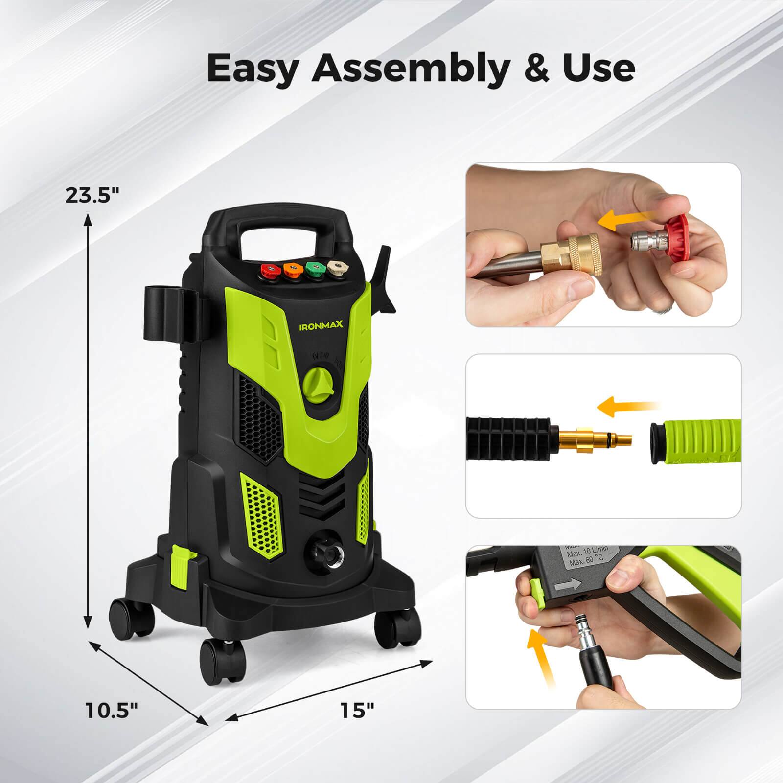 Easy Assembly & Use

23.5"

IRONMAX

10.5" 15"

Max 60°C