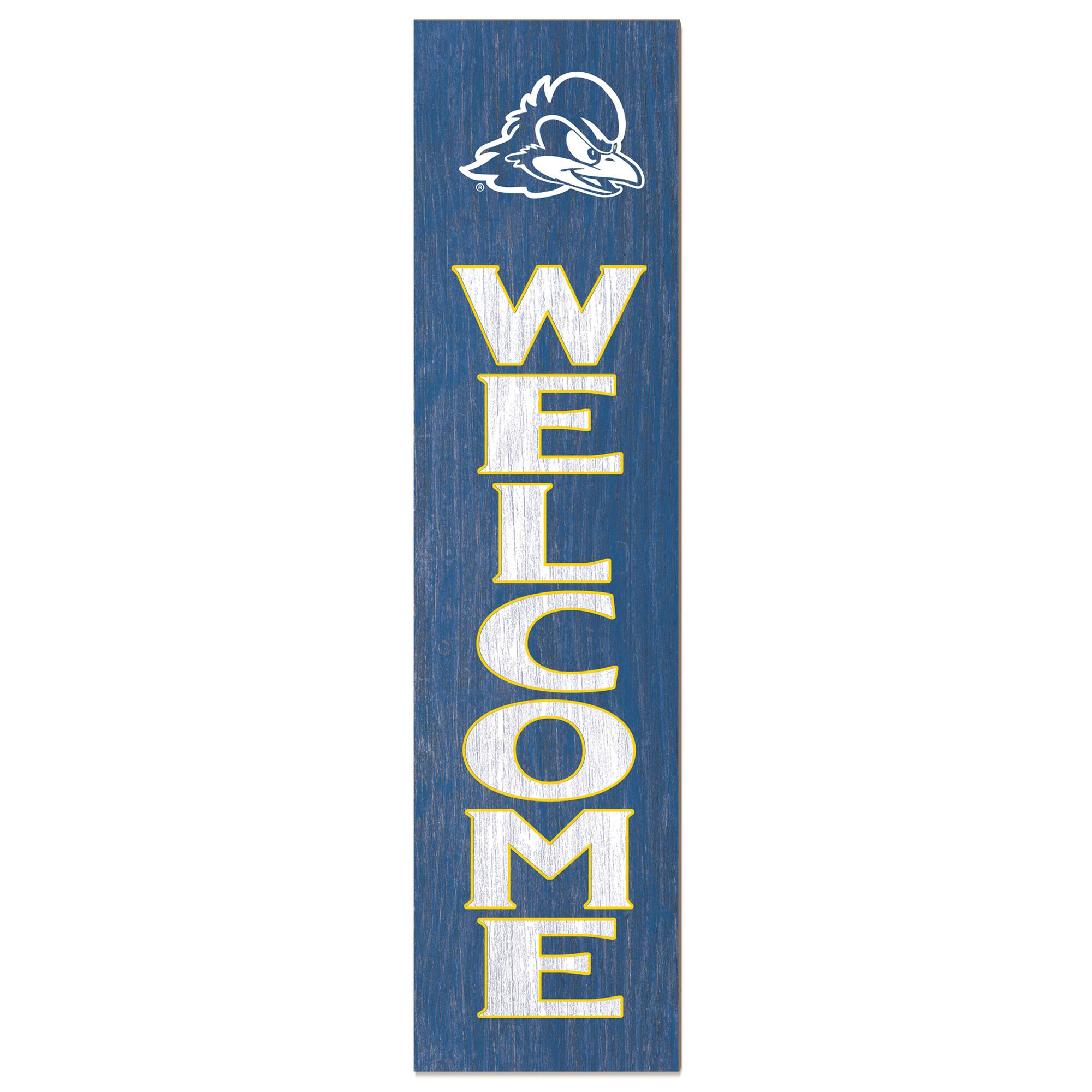 Delaware Fightin' Blue Hens 12'' x 48'' Welcome Leaner