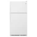 Whirlpool - 33 in. Wide 21 cu. ft. Top-Freezer Refrigerator with Frameless Glass Shelves - White