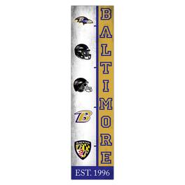 Fan Creations - Baltimore Ravens 6" x 24" Progression Wood Sign - Multicolor