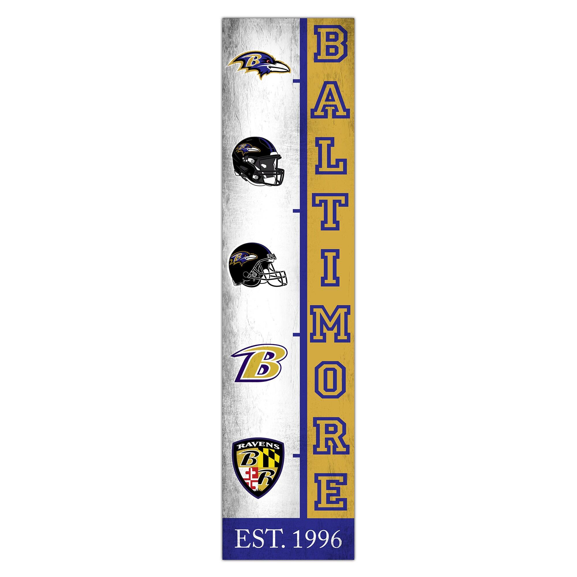 Baltimore Ravens 6" x 24" Progression Wood Sign