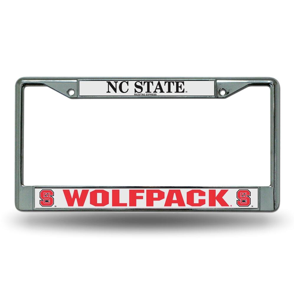 Rico Industries - NC State Wolfpack Chrome Metal License Plate Frame - Multi
