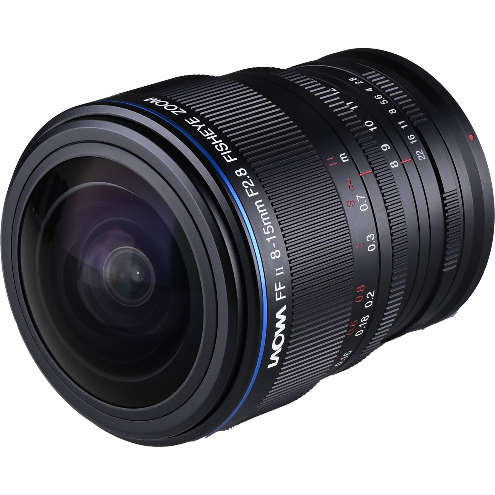 WOOZ FISHEYE F2.8 8-15mm II FF MOVI 2.8 4 11 5.6 8 10 11 16 6 ft m 22 8 8 3 0.7 1 0.3 0.8 0.2 0.6 0.18 $16