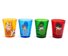 Surreal Entertainment - Avatar: The Last Airbender Chibi Characters 2-Ounce Shot Glasses | Set of 4 - Green