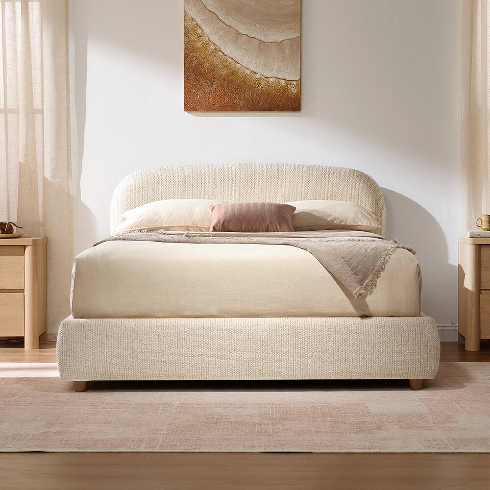 Alt View 7. ModernMate - Upholstered Platform Bed with Adjustable Headboard, Hydraulic Lift Storage Bed - Begie.
