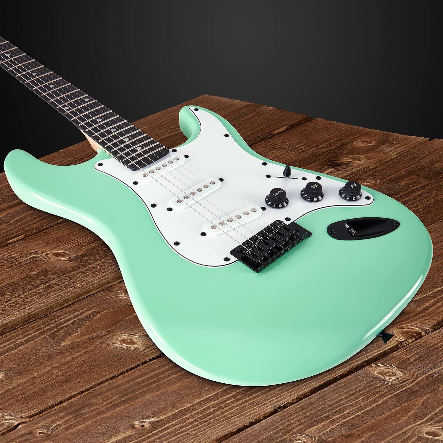 Alt View 2. Lyxpro - Electric Guitar Kit, 36” Electric Guitar with Amp & Electric Guitar Accessories - Green.