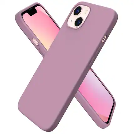 Front. Ornarto - ORNARTO Compatible with iPhone 13 Case 6.1", Slim Liquid Silicone 3 Layers Full Covered Cover-Lilac Purple - Lilac Purple.