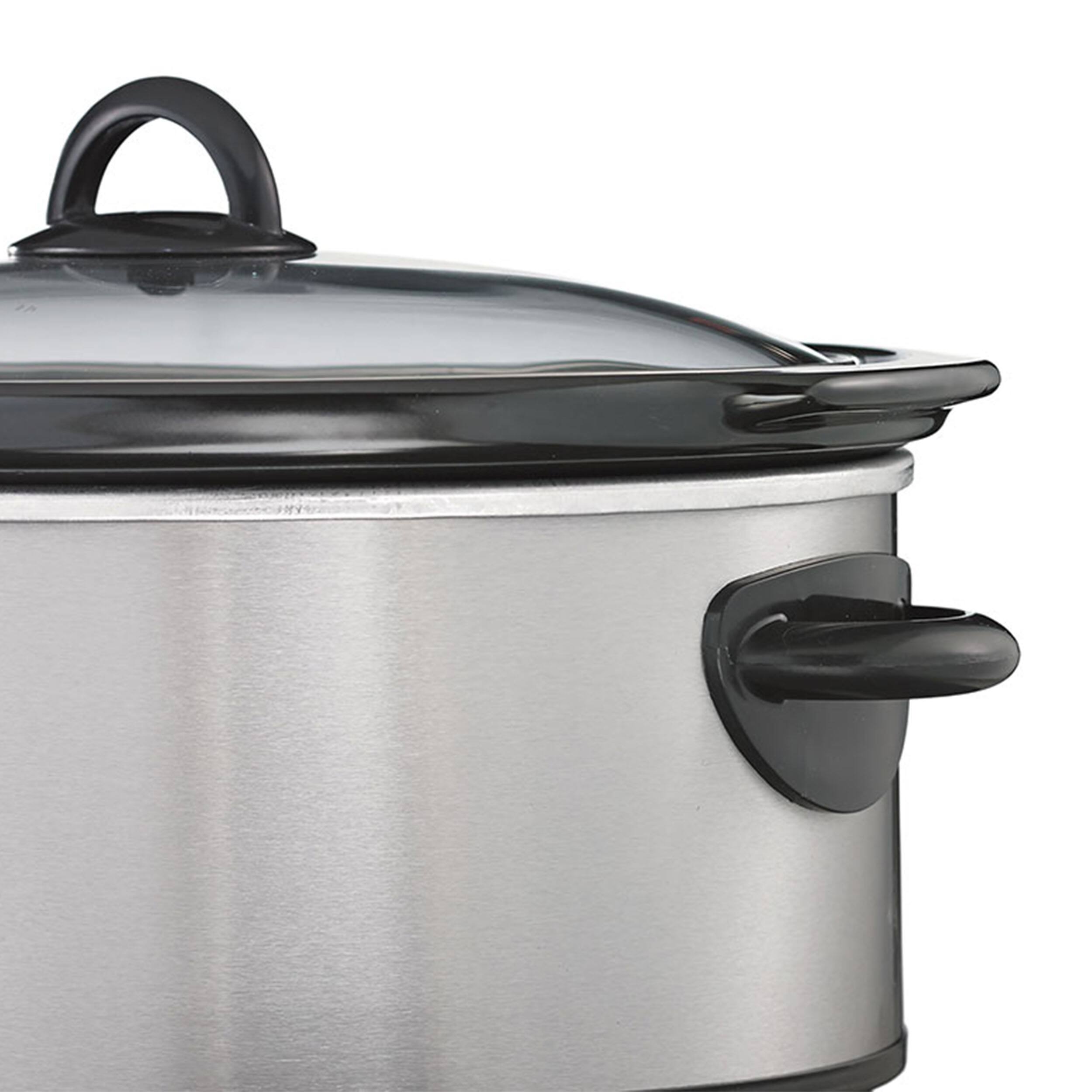 Back. Brentwood - Brentwood 8.0 Quart Slow Cooker Stainless Steel - Silver.