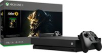 Front. Microsoft - Xbox One X 1TB Fallout 76 Bundle with 4K Ultra HD Blu-ray - Black.