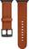 Alt View 12. Platinum™ - Leather Watch Band for Apple Watch 42mm, 44mm (Series 1-8) and Apple Watch Ultra 49mm - Papaya.