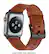 Alt View 13. Platinum™ - Leather Watch Band for Apple Watch 42mm, 44mm (Series 1-8) and Apple Watch Ultra 49mm - Papaya.