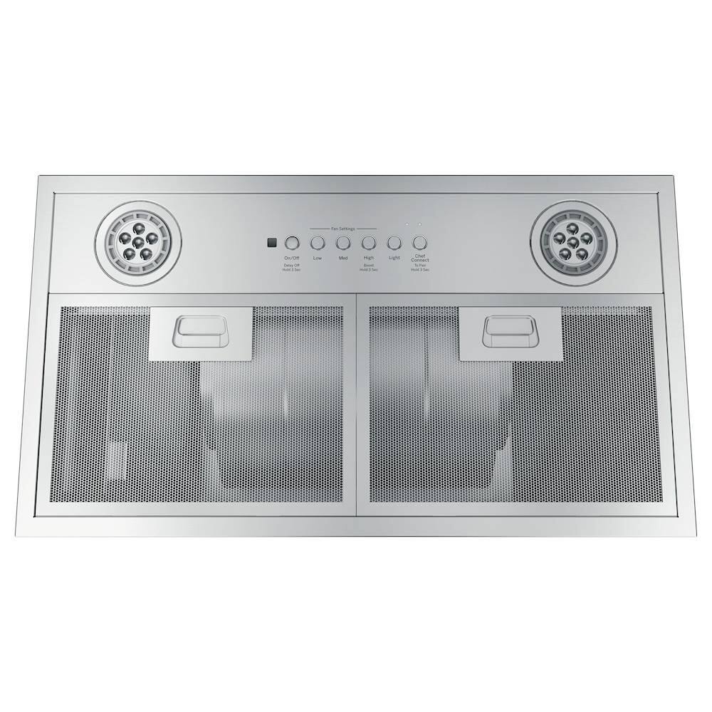 Alt View 11. GE - 20" Convertible Range Hood - Stainless steel.
