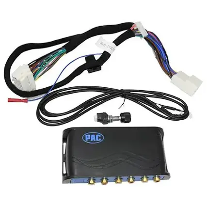 Front. PAC - AmpPRO 4 Amplifier Interface for Chrysler, Dodge and Maserati Vehicles - Black.