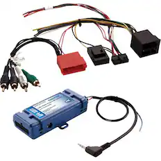 Front. PAC - Radio Replacement and Steering Wheel Control Interface for Select Audi Vehicles - Blue.