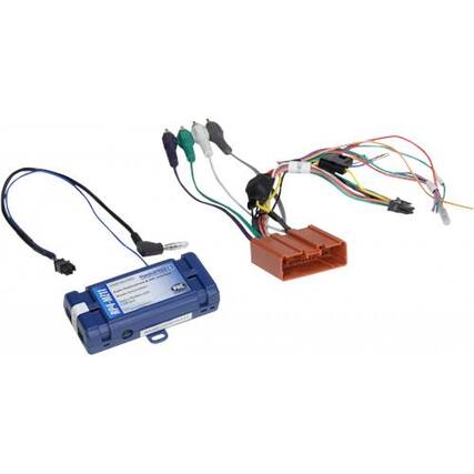 Front. PAC - Radio Replacement and Steering Wheel Control Interface for Select Mazda Vehicles - Blue.